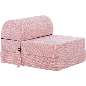 Jardindeco Chauffeuse en coton chevron vieux rose