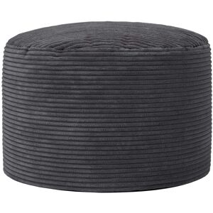 Icon Pouf repose-pieds rond velours côtelé gris anthracite - Publicité Icon Pouf repose-pieds rond velours côtelé gris anthracite - Publicité
