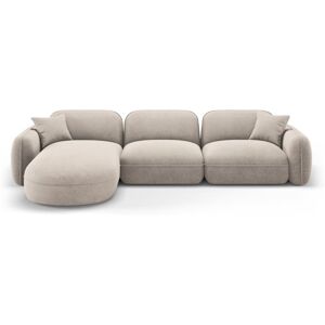 CXL by Christian Lacroix Canapé d'angle gauche modulable 4 places en velours beige foncé - Publicité CXL by Christian Lacroix Canapé d'angle gauche modulable 4 places en velours beige foncé - Publicité