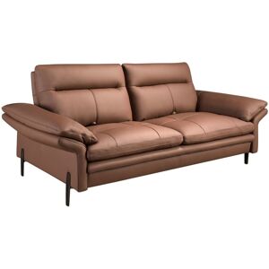 Angel Cerda Canapé 3 places en cuir marron - Publicité Angel Cerda Canapé 3 places en cuir marron - Publicité