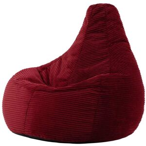 Icon Pouf poire à dossier haut velours côtelé rouge bordeaux - Publicité Icon Pouf poire à dossier haut velours côtelé rouge bordeaux - Publicité