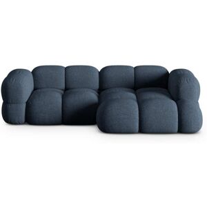 Cosmopolitan Design Canapé d'angle droit 3 places en tissu structurel bleu foncé - Publicité Cosmopolitan Design Canapé d'angle droit 3 places en tissu structurel bleu foncé - Publicité