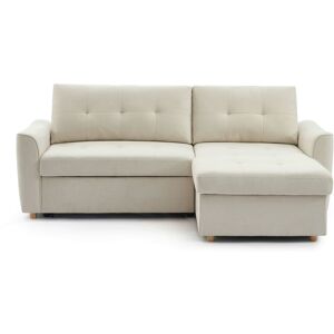 Baita Canapé d'angle convertible en tissu 4 places beige - Publicité Baita Canapé d'angle convertible en tissu 4 places beige - Publicité