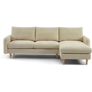 Baita Canapé d'angle réversible en tissu chenille 4 places taupe - Publicité Baita Canapé d'angle réversible en tissu chenille 4 places taupe - Publicité