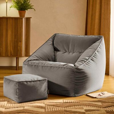Icon - XXL Sitzsack-Sessel - Gris - Bean bag chair - Publicité Icon - XXL Sitzsack-Sessel - Gris - Bean bag chair - Publicité
