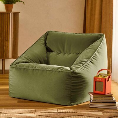 Icon Riesen Fauteuil Sac à Protéines - Velours, Vert Olive, 88x73x100cm - Fauteuil sac de couchage - Publicité Icon Riesen Fauteuil Sac à Protéines - Velours, Vert Olive, 88x73x100cm - Fauteuil sac de couchage - Publicité