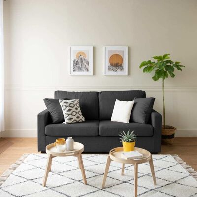 BASTIEN - Feststehendes 3-Sitzer-Sofa grau - Gris - Sofa - Publicité BASTIEN - Feststehendes 3-Sitzer-Sofa grau - Gris - Sofa - Publicité