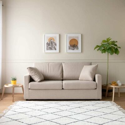 Happy Garden - BASTIEN - Beige - 85x85x175cm - Canapé - Publicité Happy Garden - BASTIEN - Beige - 85x85x175cm - Canapé - Publicité