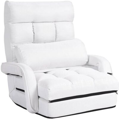 Giantex Fauteuil convertible 1 place avec oreiller blanc 67 x 65 x 72 cm - Publicité Giantex Fauteuil convertible 1 place avec oreiller blanc 67 x 65 x 72 cm - Publicité