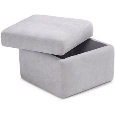That's Write Pouf de rangement en tissu chenille gris clair 110x45 cm - Publicité That's Write Pouf de rangement en tissu chenille gris clair 110x45 cm - Publicité