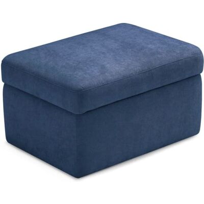 That's Write Pouf de rangement fabriqué en Italie en tissu chenille bleu 75x45 cm - Publicité That's Write Pouf de rangement fabriqué en Italie en tissu chenille bleu 75x45 cm - Publicité
