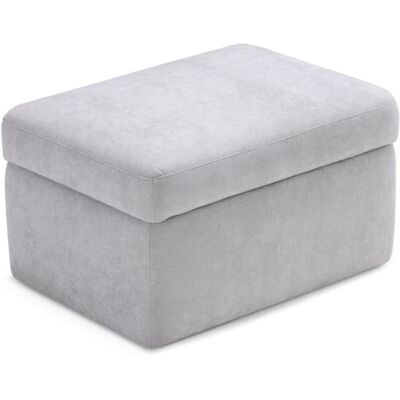 That's Write Pouf de rangement en tissu chenille gris clair 110x45 cm - Publicité That's Write Pouf de rangement en tissu chenille gris clair 110x45 cm - Publicité