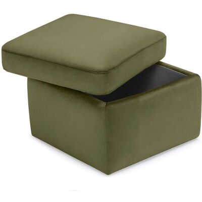 That's Write Pouf conteneur fabriqué en Italie en velours vert modèle 55x45 cm - Publicité That's Write Pouf conteneur fabriqué en Italie en velours vert modèle 55x45 cm - Publicité