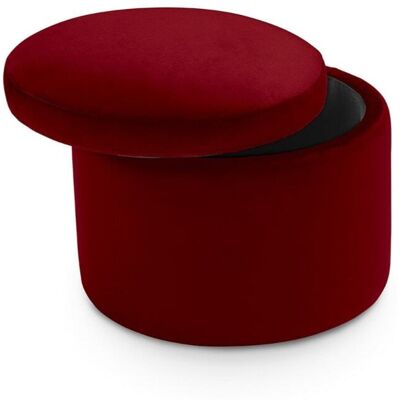 That's Write Pouf conteneur rond fabriqué en Italie en velours bordeaux 45x49 cm - Publicité That's Write Pouf conteneur rond fabriqué en Italie en velours bordeaux 45x49 cm - Publicité
