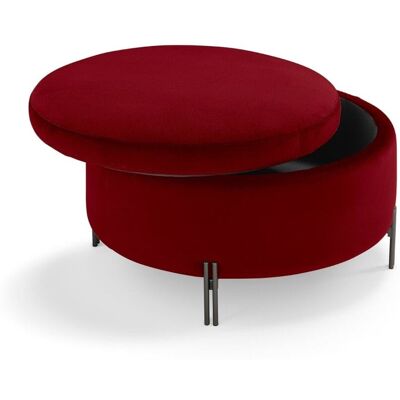 That's Write Pouf conteneur rond fabriqué en Italie en velours bordeaux 80x49 cm - Publicité That's Write Pouf conteneur rond fabriqué en Italie en velours bordeaux 80x49 cm - Publicité