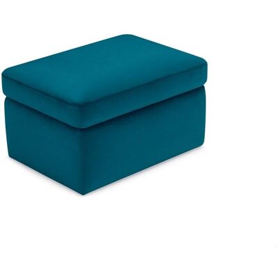 That's Write Pouf de rangement fabriqué en Italie en velours pétrole 75x45 cm - Publicité That's Write Pouf de rangement fabriqué en Italie en velours pétrole 75x45 cm - Publicité