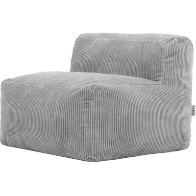 Icon Pouf fauteuil modulable en velours côtelé gris - Publicité Icon Pouf fauteuil modulable en velours côtelé gris - Publicité