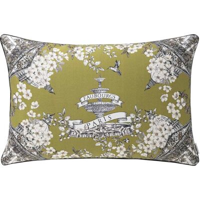 Alexandre Turpault Housse de coussin en lin jaune 40x60 - Publicité Alexandre Turpault Housse de coussin en lin jaune 40x60 - Publicité