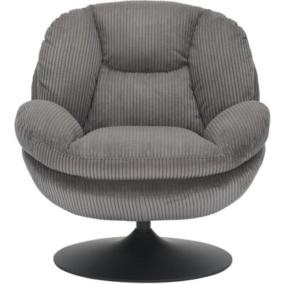 ORYO - TOPI - Velours gris foncé - Fauteuil - Publicité ORYO - TOPI - Velours gris foncé - Fauteuil - Publicité