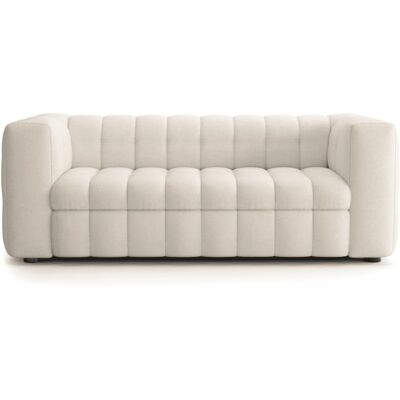 Calicosy Canapé 3 places convertible en tissu l220 cm - beige - Publicité Calicosy Canapé 3 places convertible en tissu l220 cm - beige - Publicité