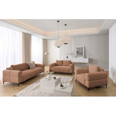 S-Style Ensemble de canapé 2+1 en tissu structuré terre cuite - Publicité S-Style Ensemble de canapé 2+1 en tissu structuré terre cuite - Publicité