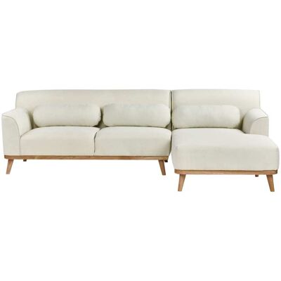 Canapé d'angle Beliani en Tissu Blanc Crème Style Moderne - Canapé - Publicité Canapé d'angle Beliani en Tissu Blanc Crème Style Moderne - Canapé - Publicité