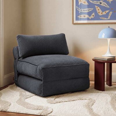 Baita Fauteuil convertible compressé en mousse 1 place velours côtelé - Publicité Baita Fauteuil convertible compressé en mousse 1 place velours côtelé - Publicité