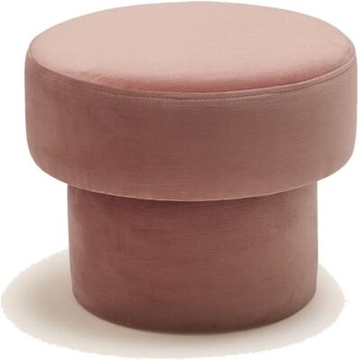 Madura Pouf en velours lumineux rose ø35xø45xh36 cm - Publicité Madura Pouf en velours lumineux rose ø35xø45xh36 cm - Publicité