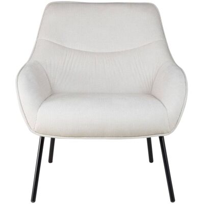 Zago Fauteuil velours côtelé beige - Publicité Zago Fauteuil velours côtelé beige - Publicité