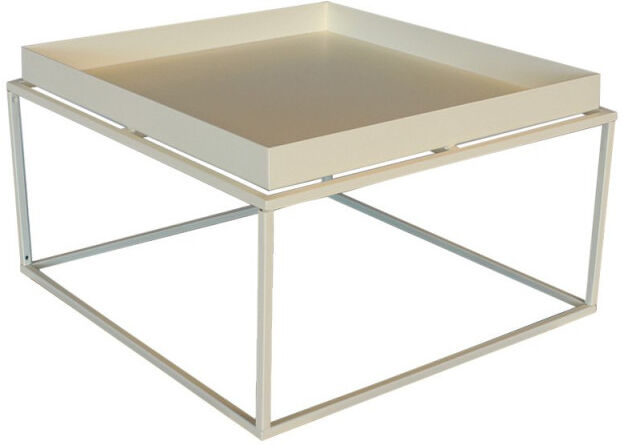 Meubles & Design Table basse minimaliste en métal crème