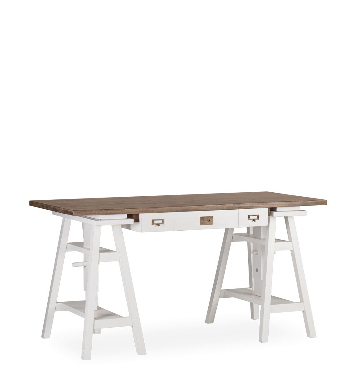 MOYCOR Bureau réglable en bois blanc L 150 cm