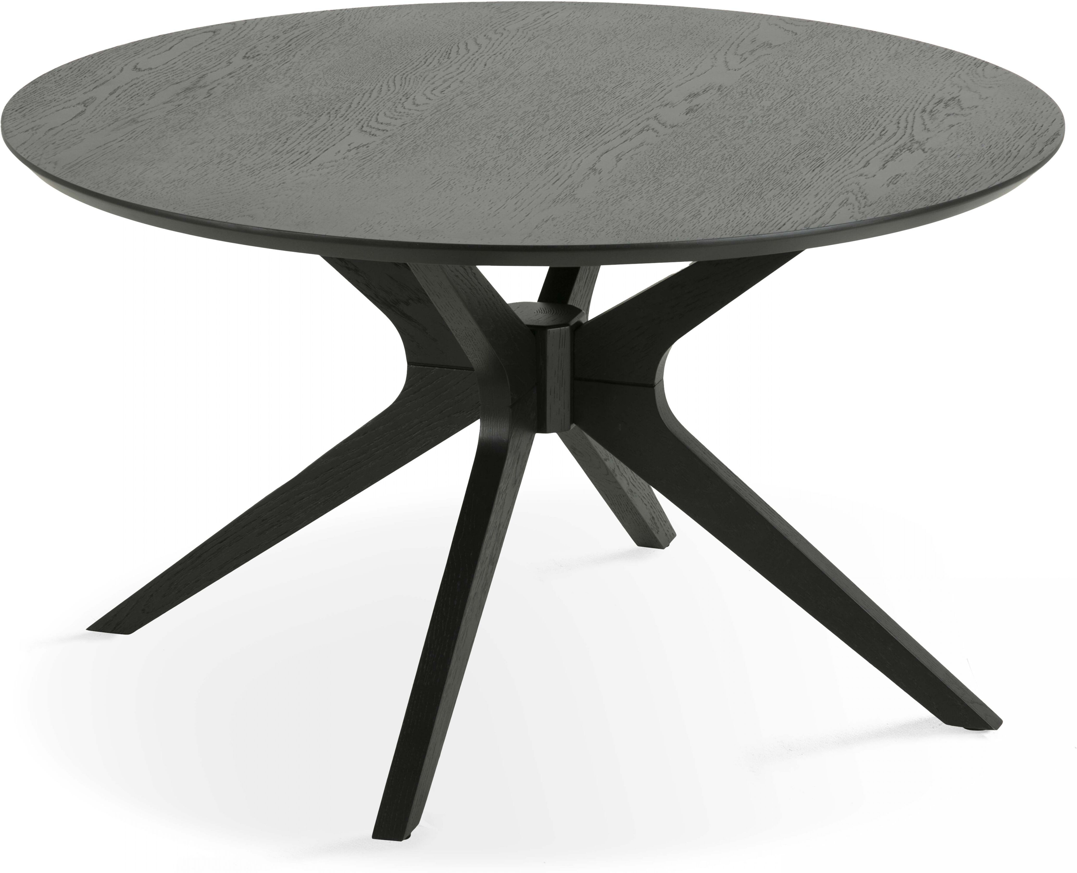 Oviala Table basse ronde en bois 80 cm noir