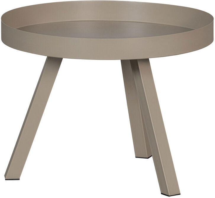 WOOOD Table d'appoint en métal D60cm beige