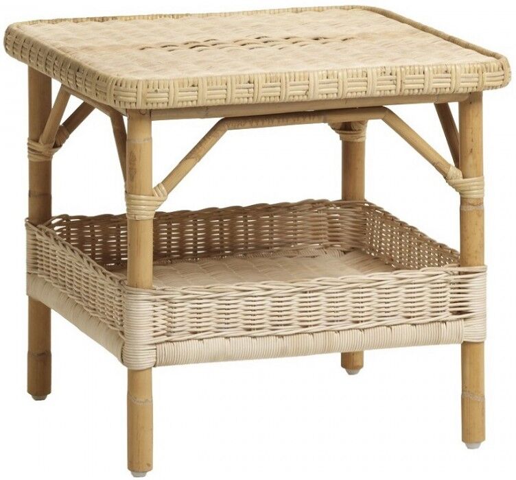 Kok Maison Table basse en rotin beige tressé