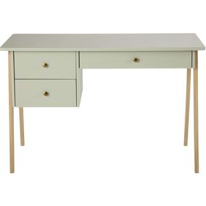 Maisons du Monde Bureau enfant 1 porte 2 tiroirs vert pieds en chene