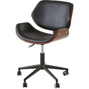 Maisons du Monde Chaise de bureau reglable a roulettes imitation cuir