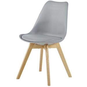 Maisons du Monde Chaise style scandinave gris acier et hevea