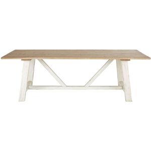 Maisons du Monde Table a manger en bois de pin recycle 10 personnes L240