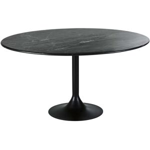 Maisons du Monde Table a manger en marbre noir 6 personnes L145