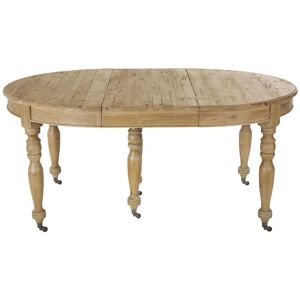 Maisons du Monde Table a manger extensible a roulettes en bois de pin recycle 12/14 personnes L125/325