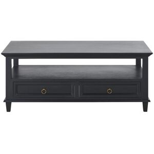 Maisons du Monde Table basse 2 plateaux noire et metal coloris laiton