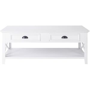 Maisons du Monde Table basse 2 tiroirs en pin blanc