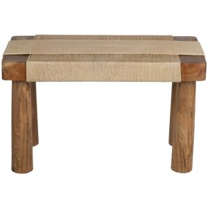 Maisons du Monde Tabouret en bois d'acacia massif et corde beige