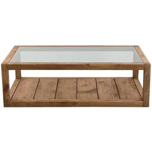 Made in Meubles Table basse en bois marron 140 cm