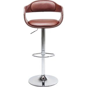 Kare Design Tabouret de bar reglable nougat et acier chrome