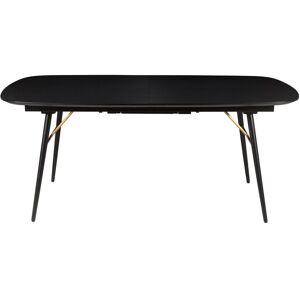 Zago Table extensible 180 cm chene plaque noir, allonge integree