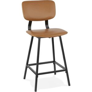 Kokoon Design Tabouret de bar Simili Marron H. assise 65 cm rembourre