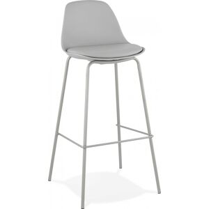 Kokoon Design Tabouret de bar Polymere Gris H. assise 75 cm rembourre