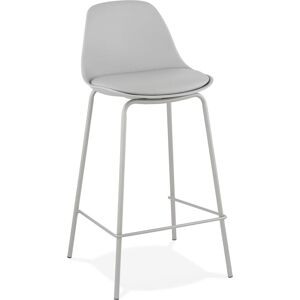 Kokoon Design Tabouret de bar Polymere Gris H. assise 65 cm rembourre