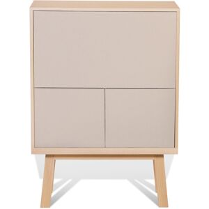 MON PETIT MEUBLE FRANCAIS Bureau secretaire avec rangement de 90 cm de large, en frene